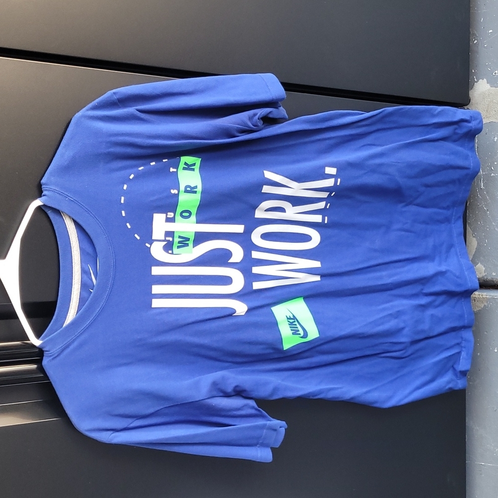 Nike Just Work Tee blue green Large L